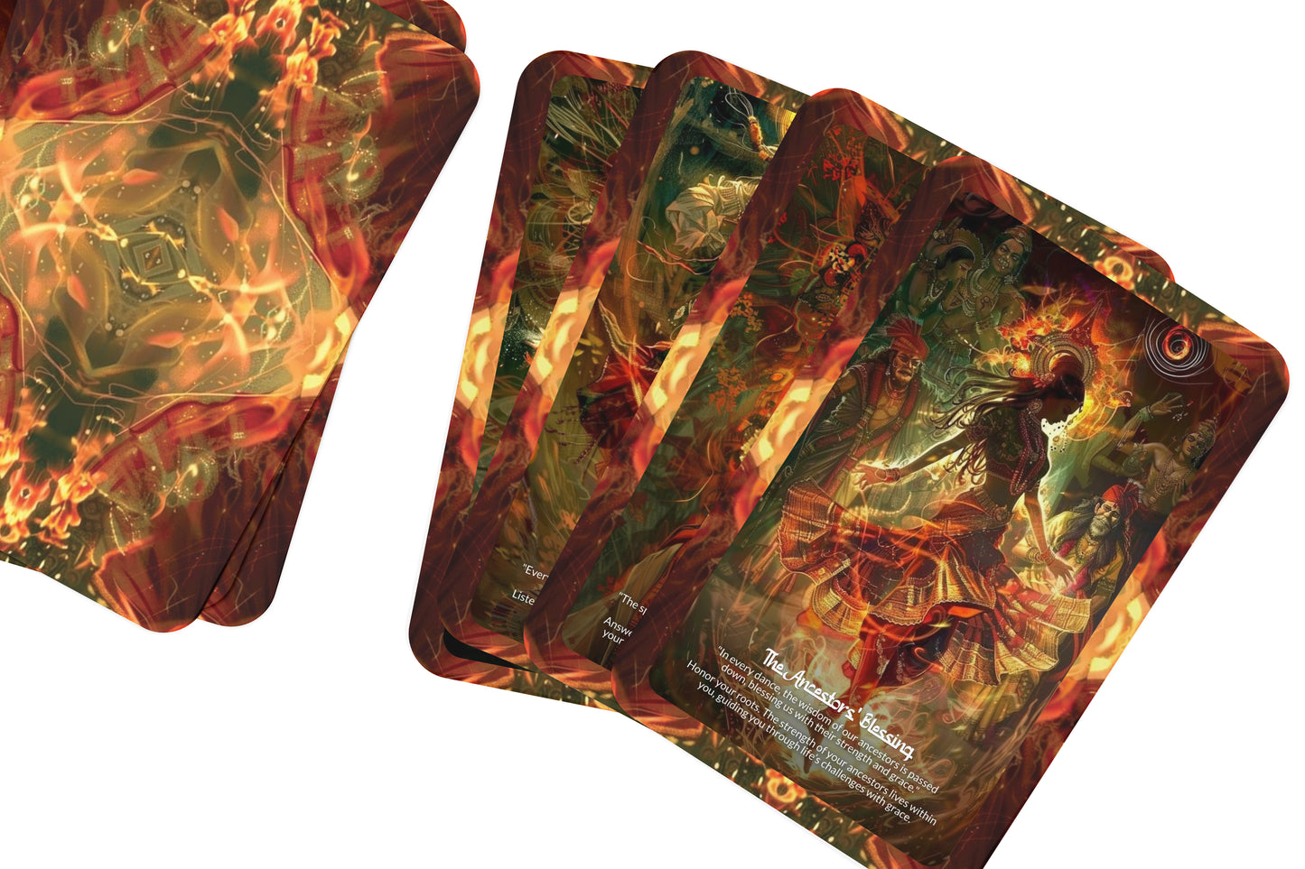 The Bhil Tribe’s Spirit Dancer Madhya Pradesh Oracle: Connect with the vibrant spirit of the Bhil tribe with this 22-card deck, inspiring creativity, self-expression, and cultural heritage.