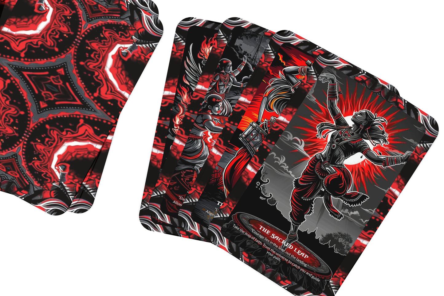 The Dance of the Chhau Warriors – A Ritual Motion Oracle Deck – 22 Oracle Cards – Sacred Steps of Odisha