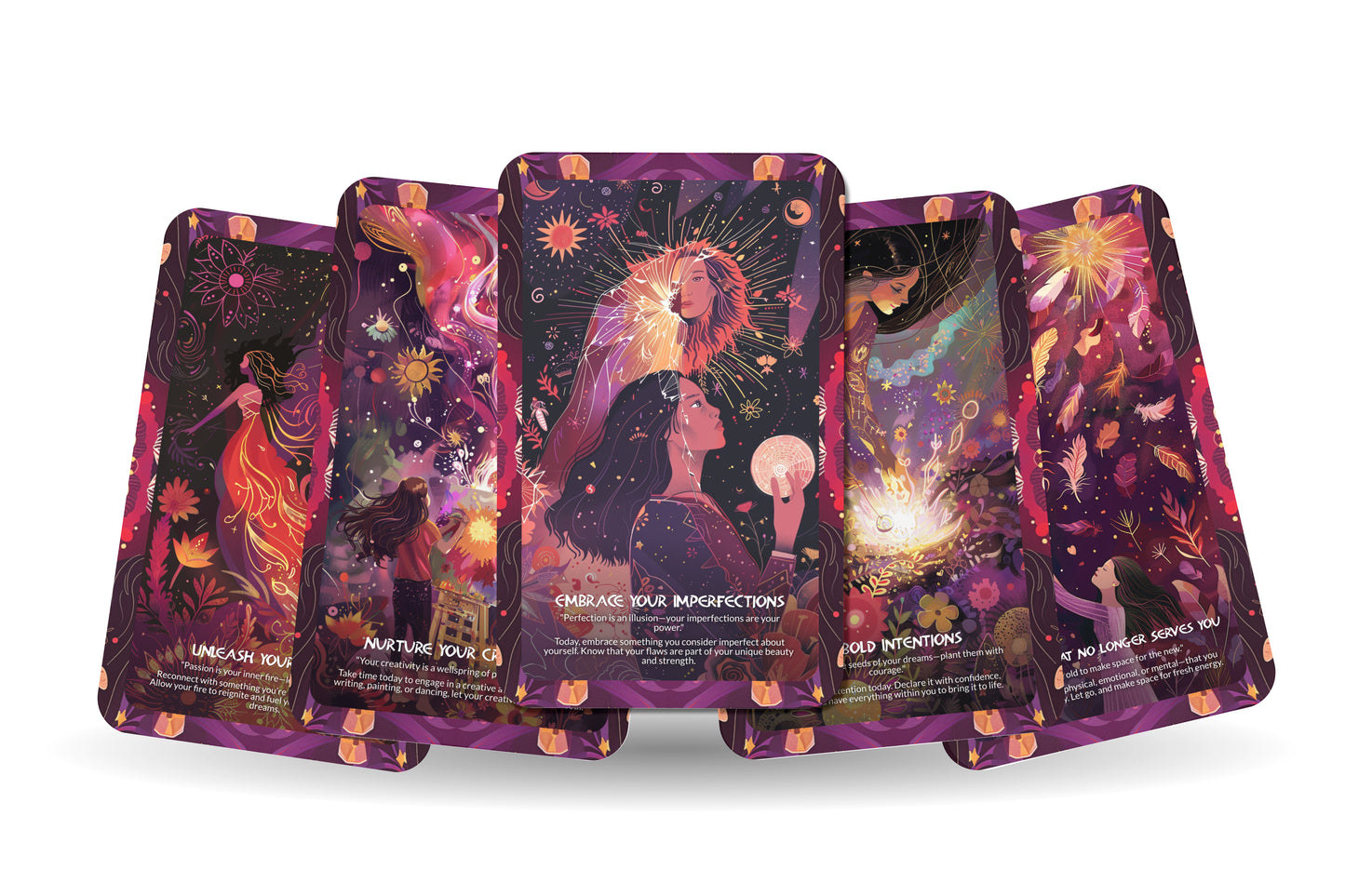 Empowered Woman Oracle – Embody Feminine Strength – Rise Into Your Power & Purpose 22-Card Deck