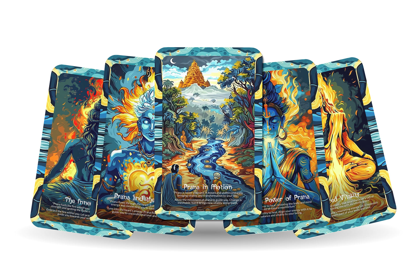 The Flow of Prana – A Life Force Oracle Deck – 22 Oracle Cards – Vital Energy Wisdom of India