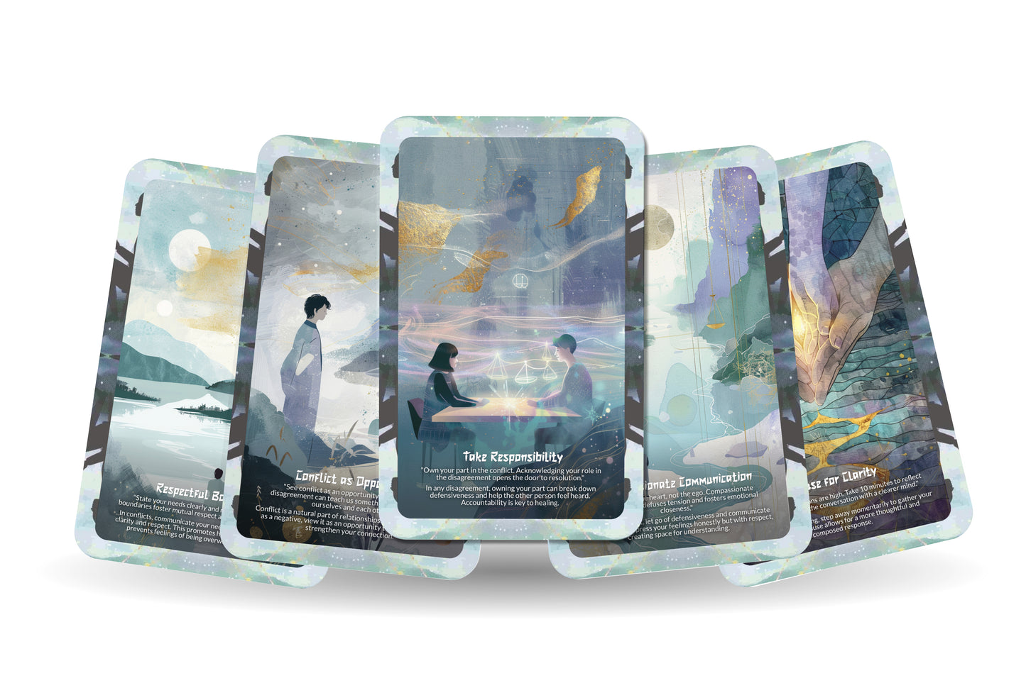 Conflict Harmony Cards – Turn Tension Into Understanding – Tools for Peaceful Communication 22-Card Deck