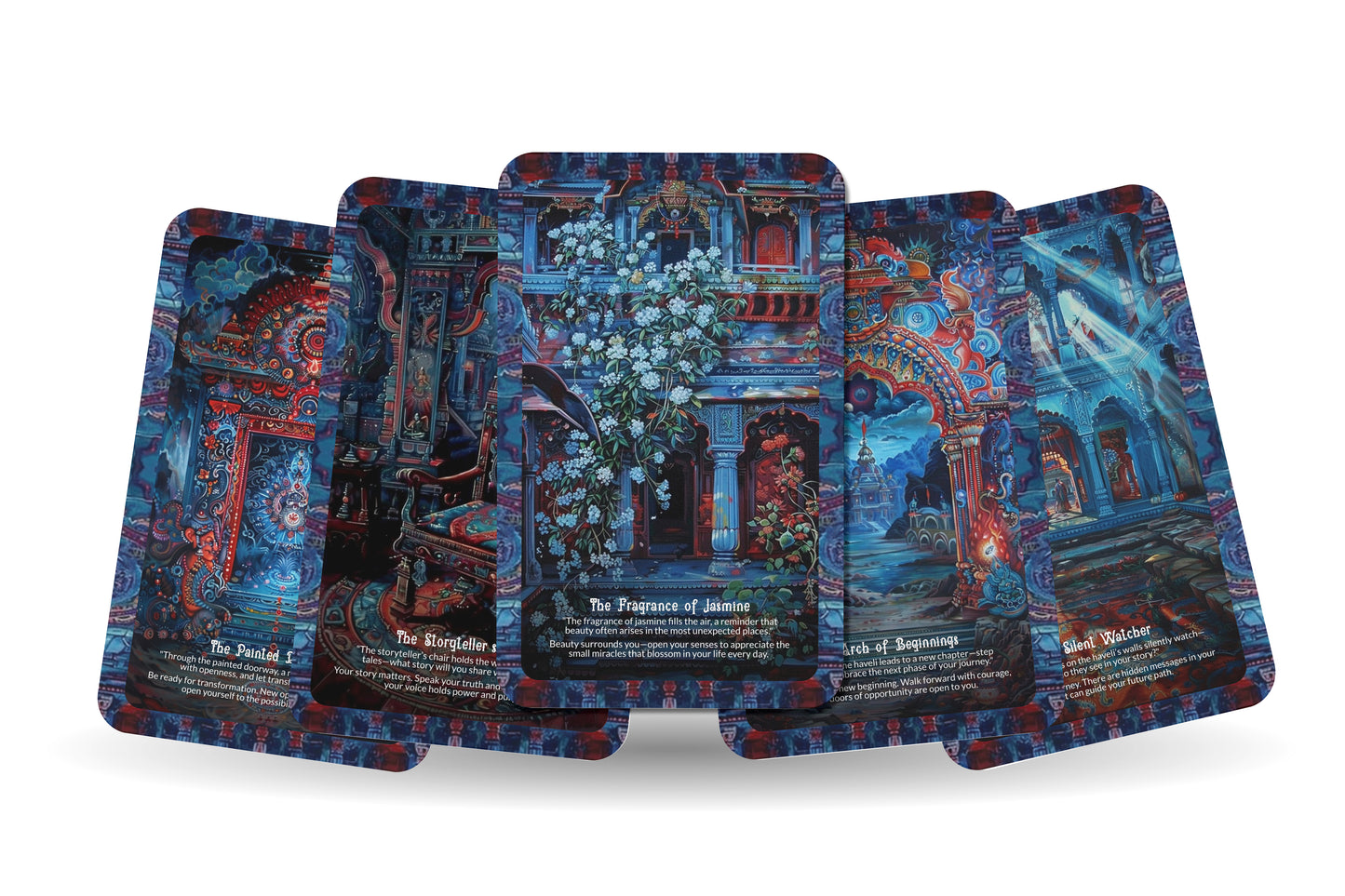 The Painted Havelis Oracle – A Wall Story Oracle Deck – 22 Oracle Cards – Rajasthan’s Living Frescoes