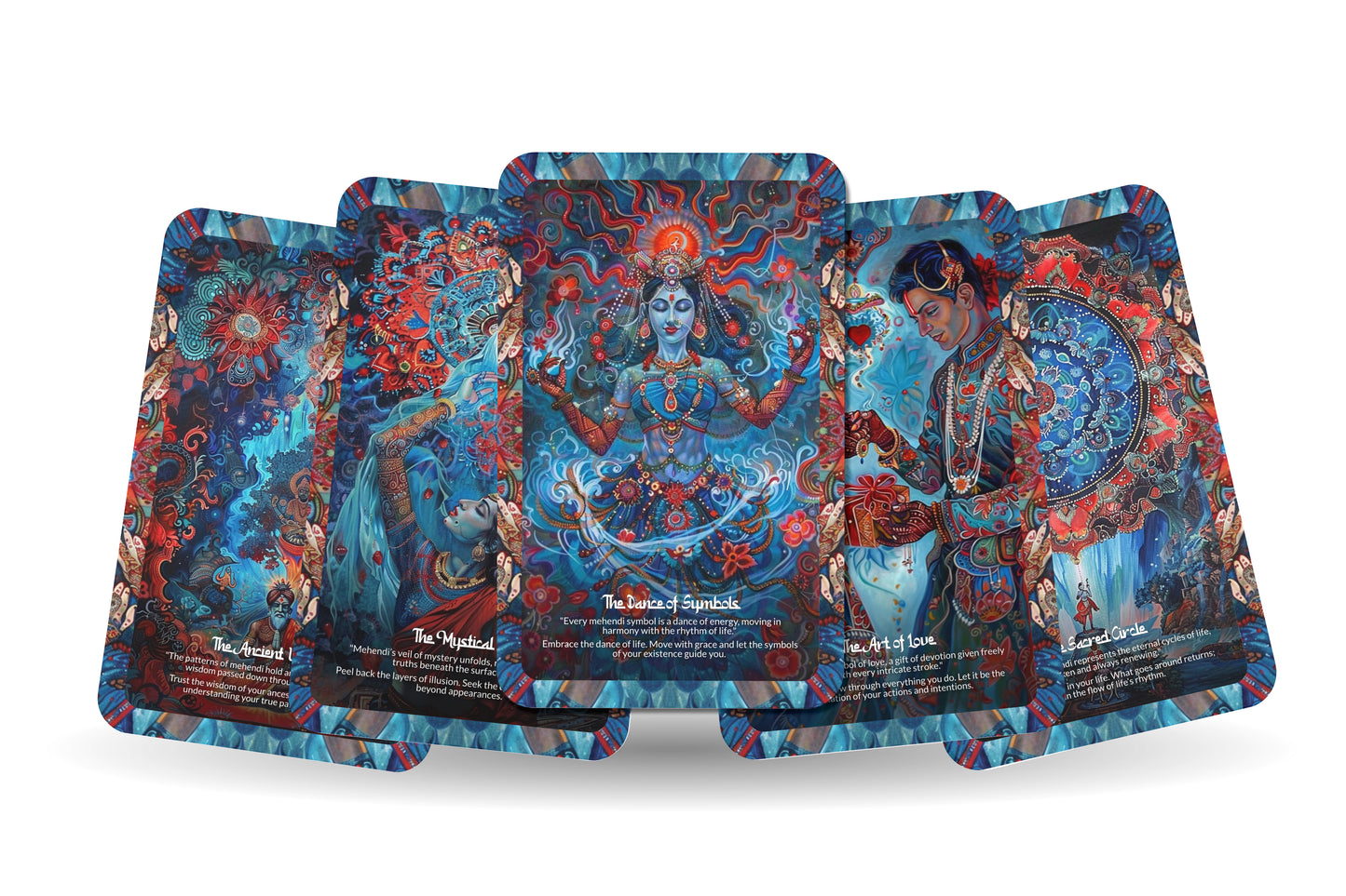 The Mehendi Oracle – A Ritual Beauty Oracle Deck – 22 Oracle Cards – Sacred Adornments of India