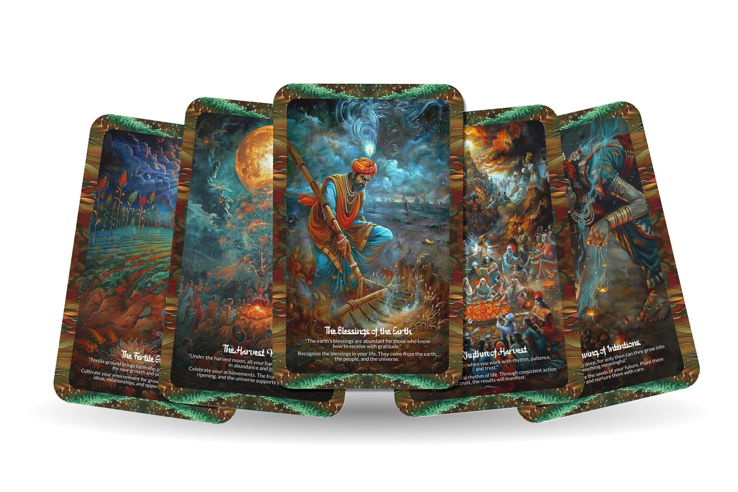 The Jhum Cultivation Ritual – A Sacred Land Oracle Deck – 22 Oracle Cards – Tribal Earth Wisdom of the Northeast