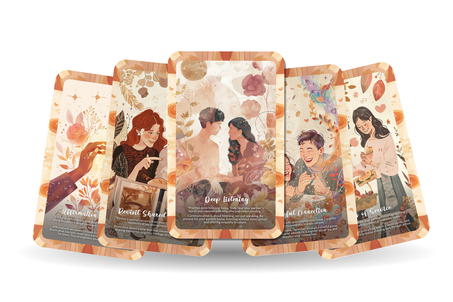 Couples Deepening Deck – Strengthen Your Relationship Bond – Intimacy, Trust & Growth 22-Card Deck