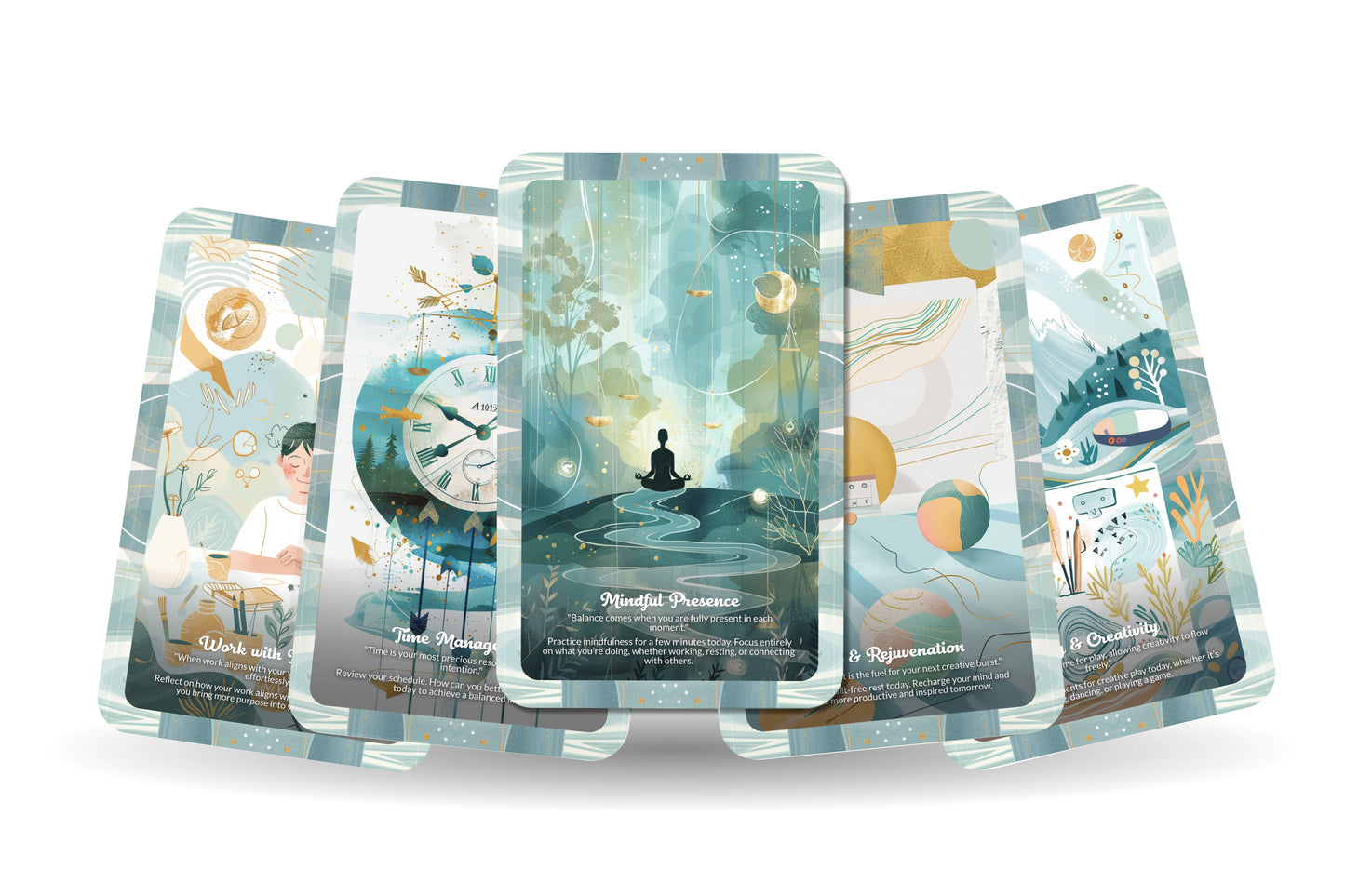 Equilibrium Life Balance Oracle – Find Harmony Within – Mind, Body & Spirit Alignment 22-Card Deck