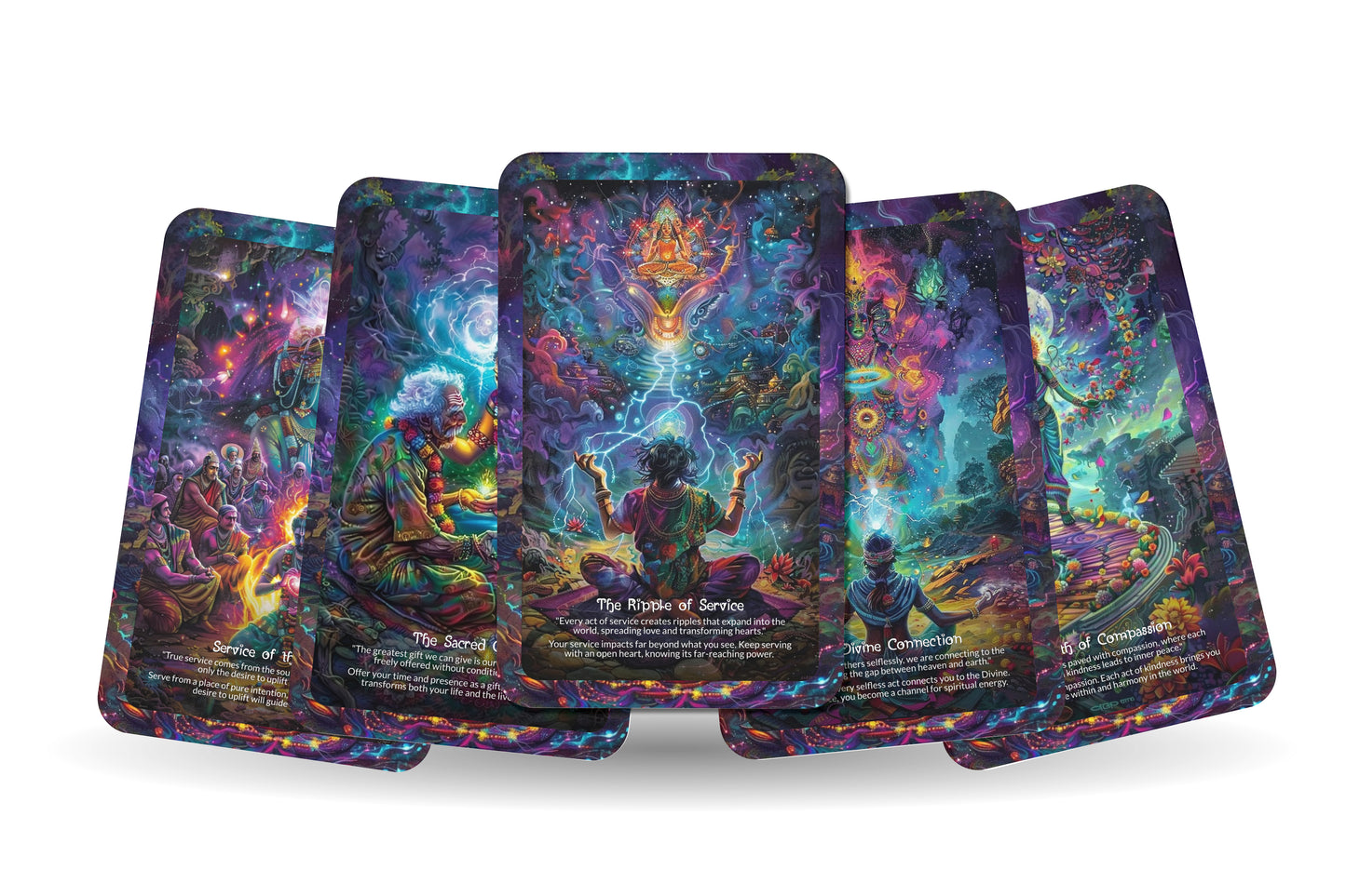 Path of Seva Selfless Service Oracle: Cultivate compassion and kindness with this 22-card deck, inspiring a life of purpose and meaning through selfless service.