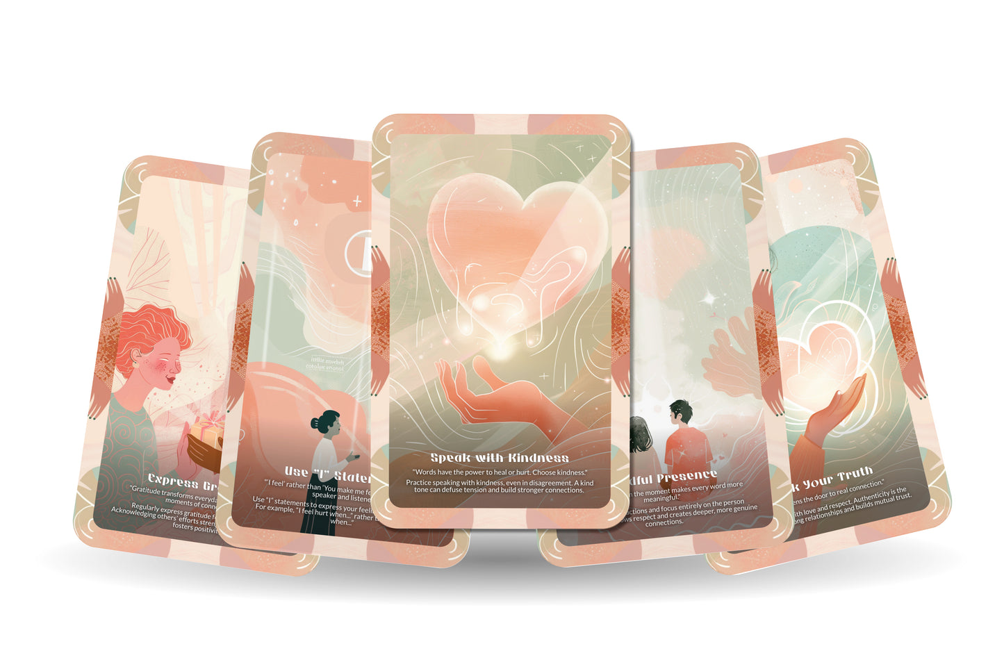 Heart-Centered Communication Cards – Speak From the Soul – Deep Listening & Loving Expression 22-Card Deck