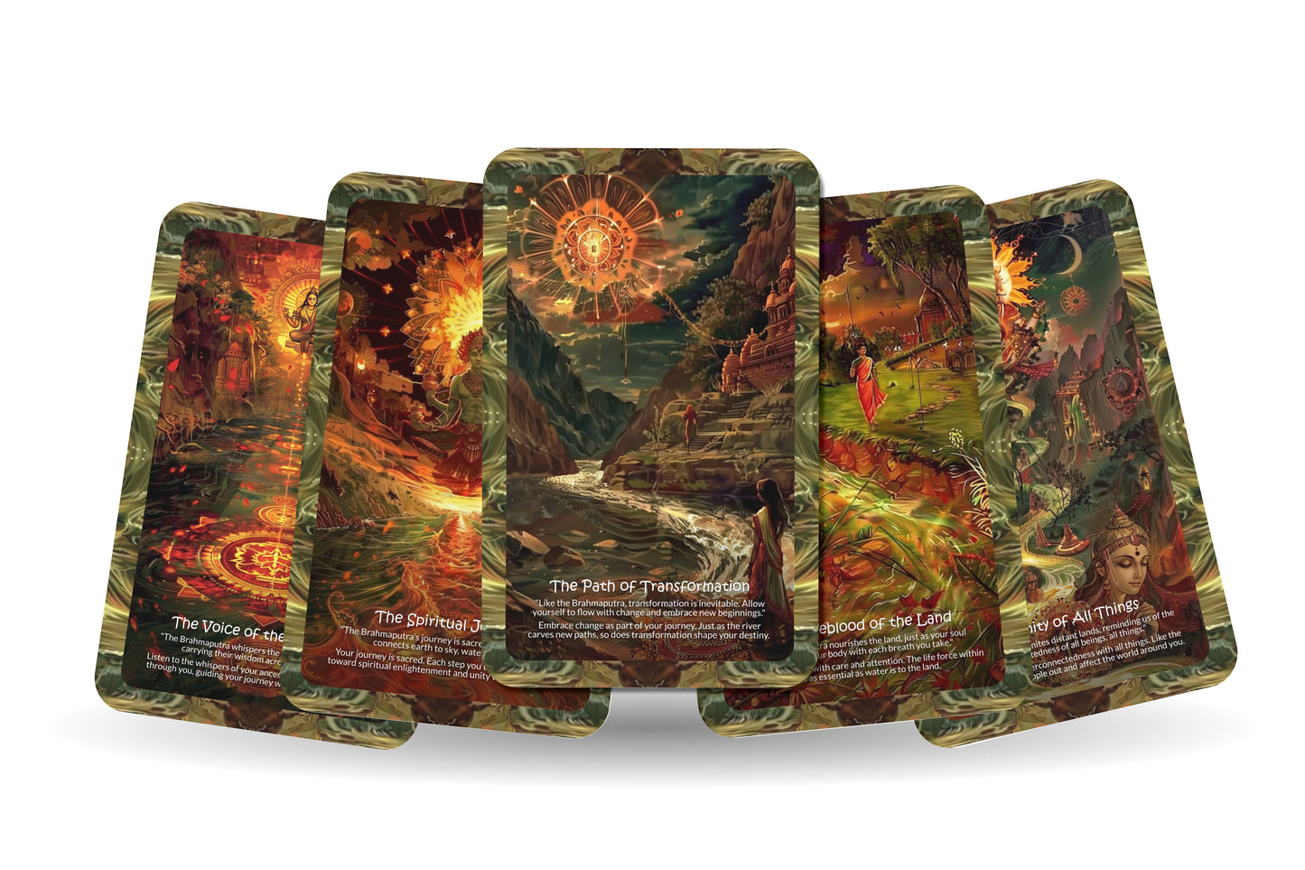 The Sacred Flow of the Brahmaputra – A River Spirit Oracle Deck – 22 Oracle Cards – Himalayan Water Wisdom