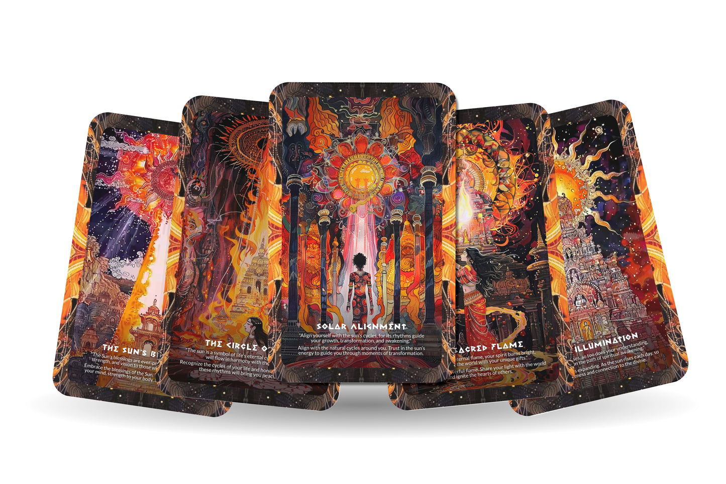 The Keeper of the Sun Temple – A Solar Spirit Oracle Deck – 22 Oracle Cards – Konark’s Divine Light