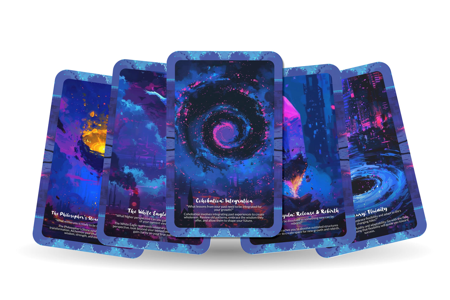 Alchemy of Transformation Oracle – Awaken Your Inner Alchemist – Spiritual Wisdom & Sacred Change 22-Card Deck