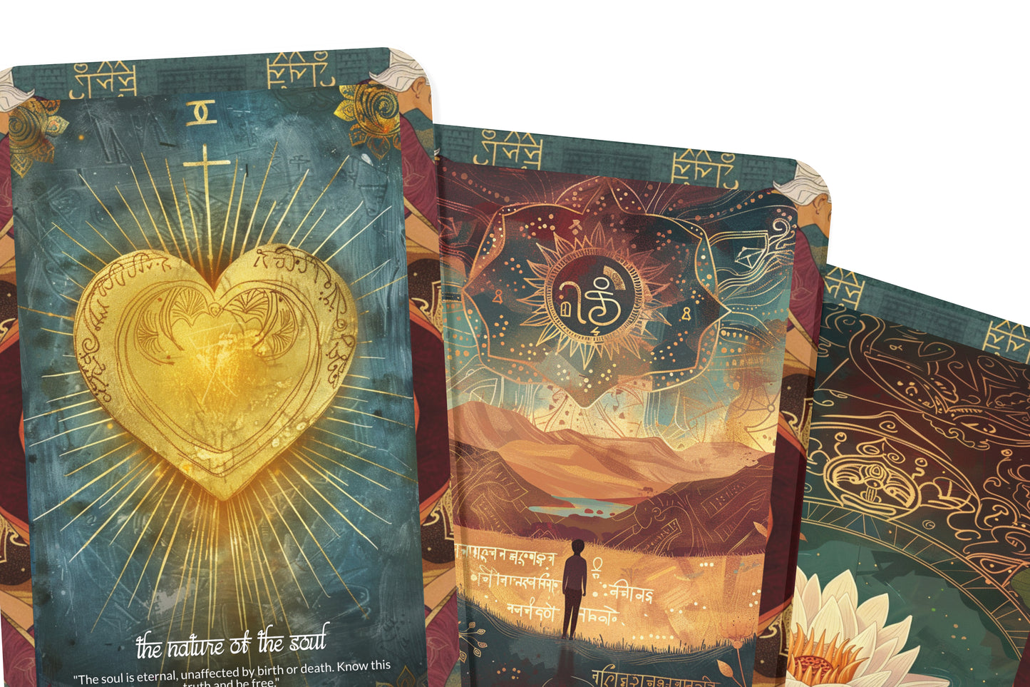 Bhagavad Gita Transformation Cards – Ancient Wisdom for Modern Souls – Divine Insight & Dharma 22-Card Deck