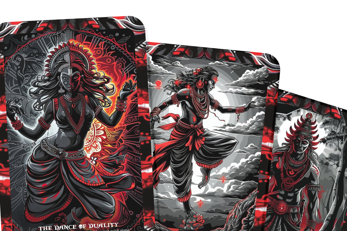 The Dance of the Chhau Warriors – A Ritual Motion Oracle Deck – 22 Oracle Cards – Sacred Steps of Odisha