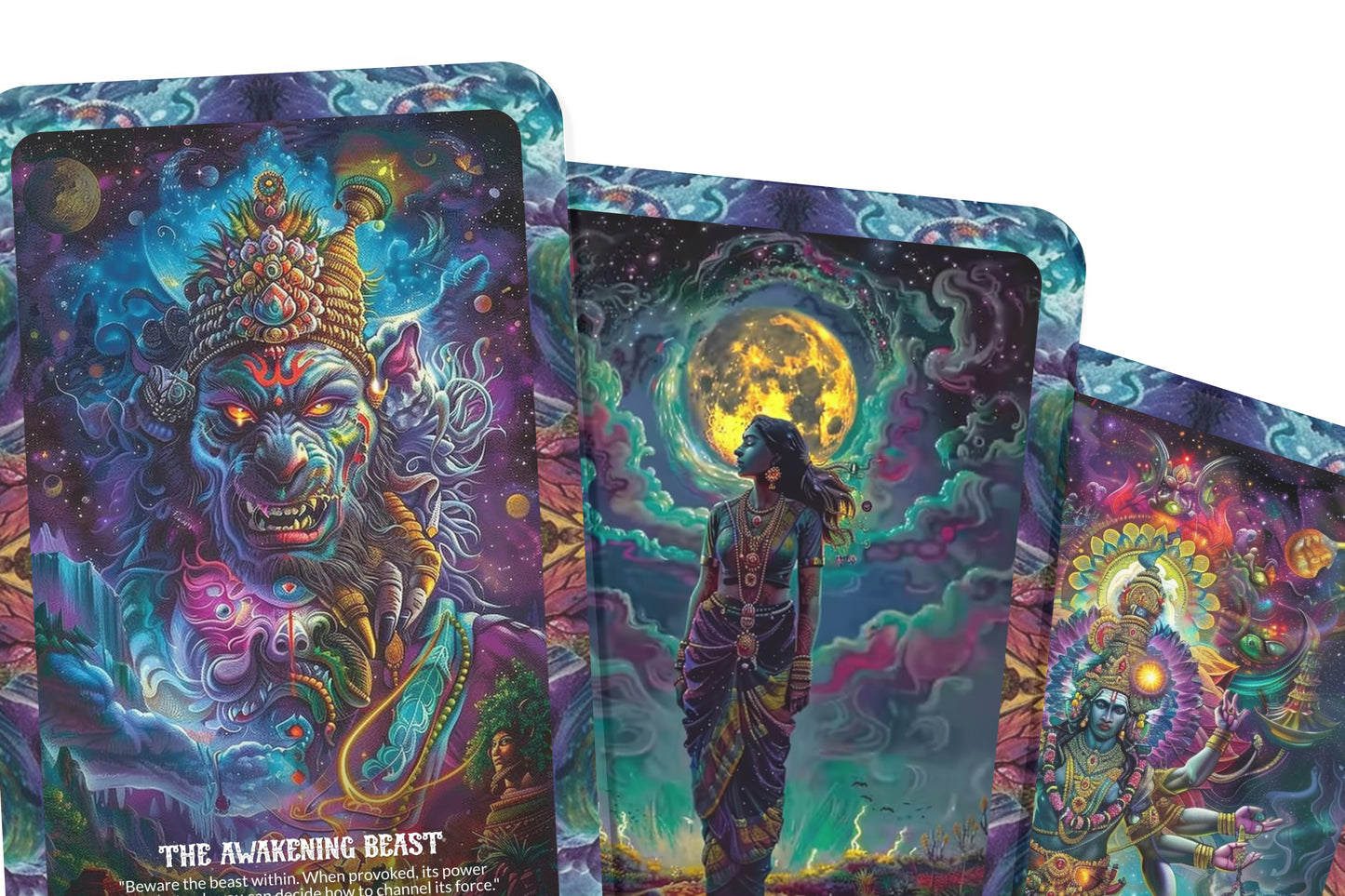 Rakshasa's Wrath Oracle: Harness the power of transformation with this 22-card deck, embracing change and inner strength to overcome life's challenges.