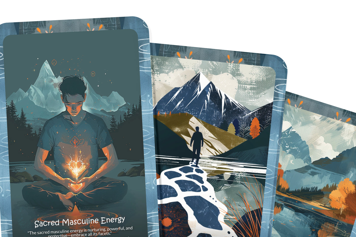 Balanced Masculinity Deck for Men – Empower the Modern Man – Strength, Wisdom & Inner Growth 22-Card Deck