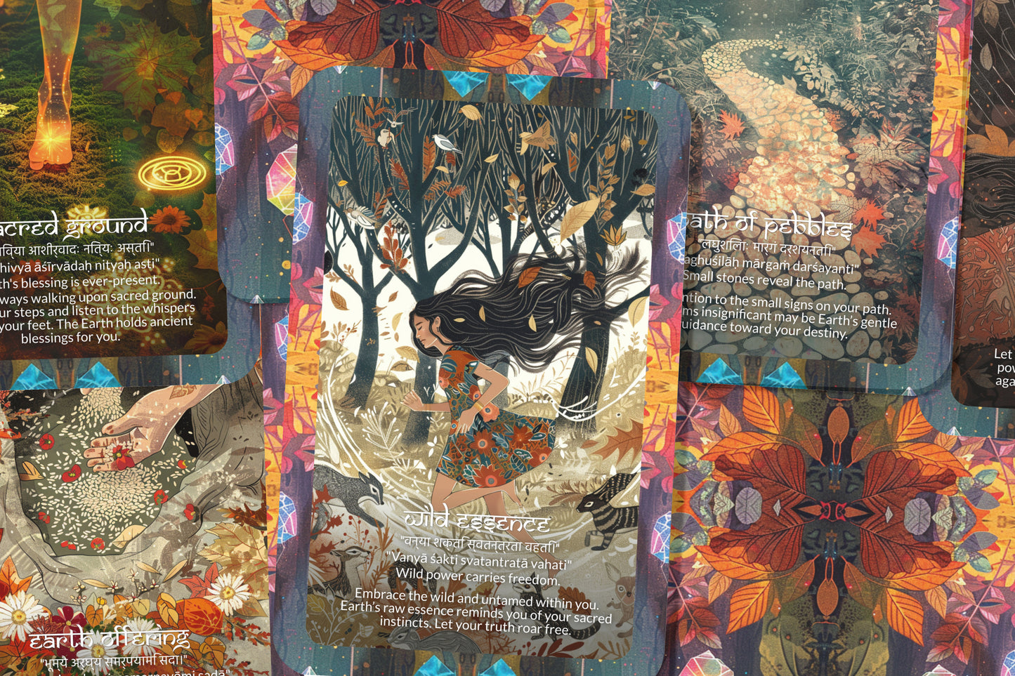 Earth Mantra – An Elemental Forces Oracle Deck – 22 Oracle Cards – Grounding in Gaia’s Embrace