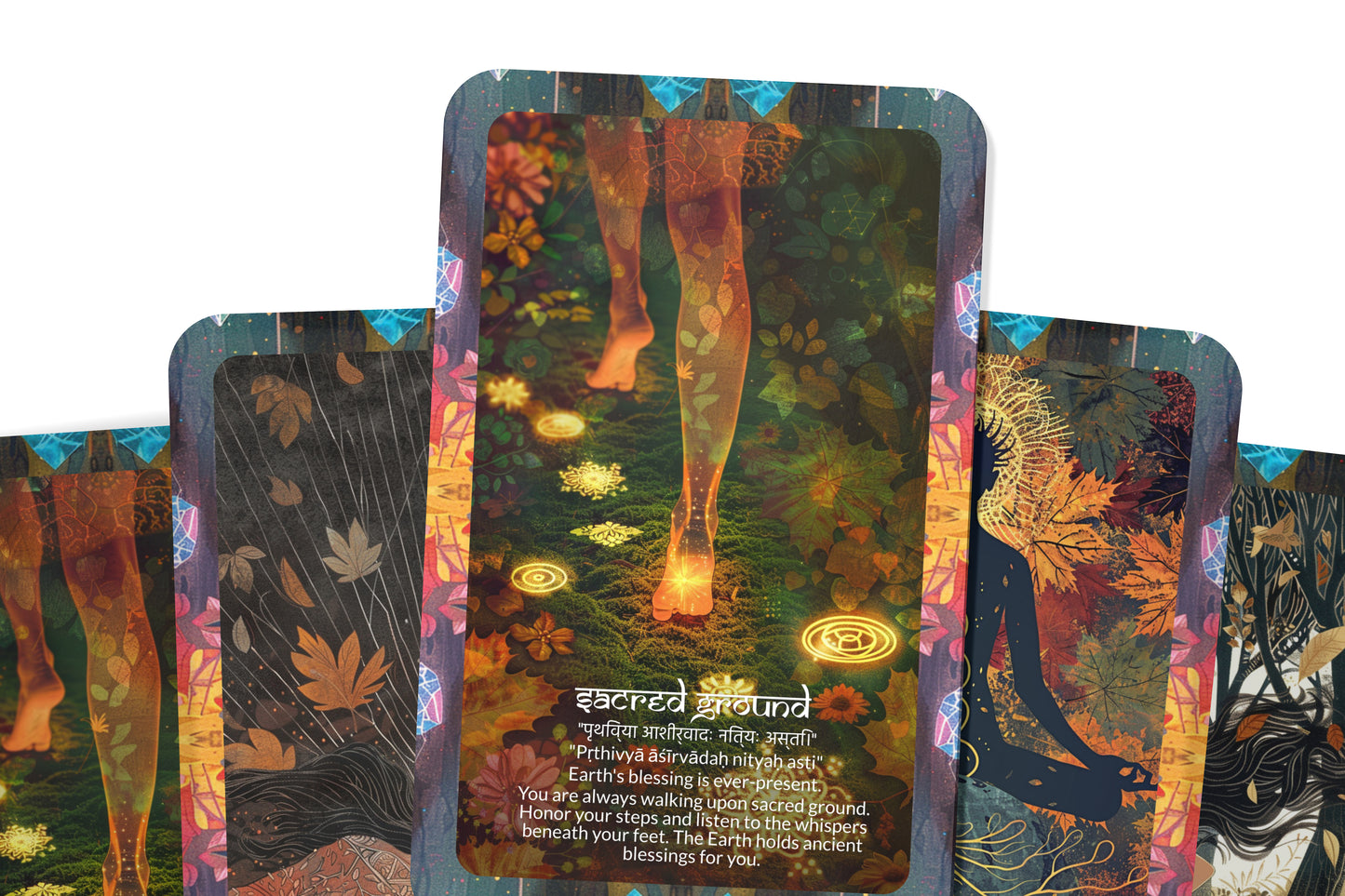 Earth Mantra – An Elemental Forces Oracle Deck – 22 Oracle Cards – Grounding in Gaia’s Embrace