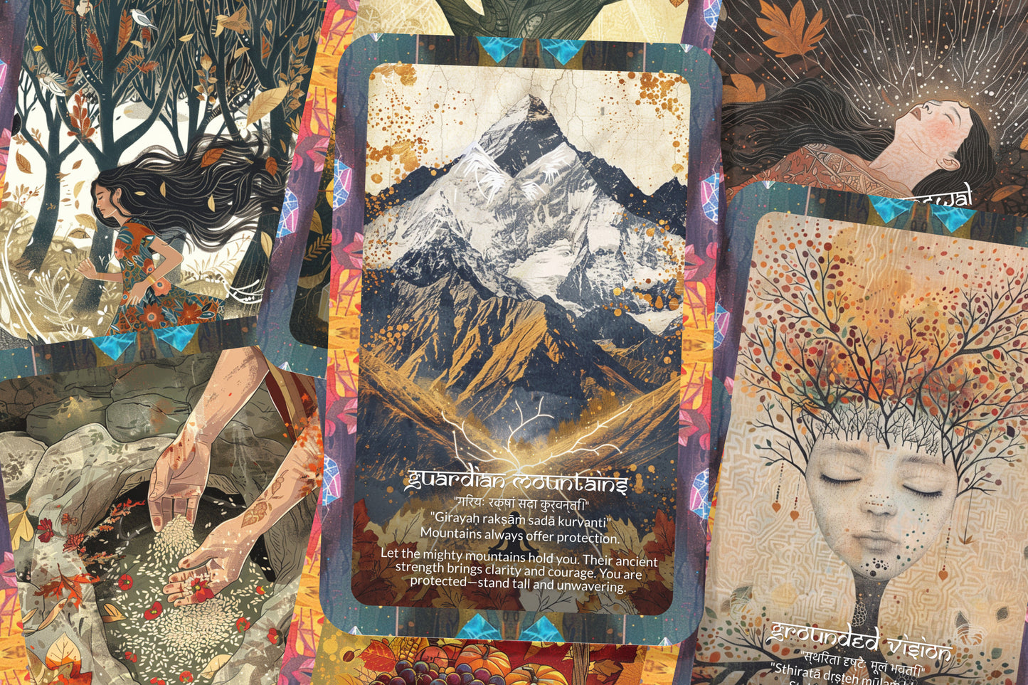 Earth Mantra – An Elemental Forces Oracle Deck – 22 Oracle Cards – Grounding in Gaia’s Embrace