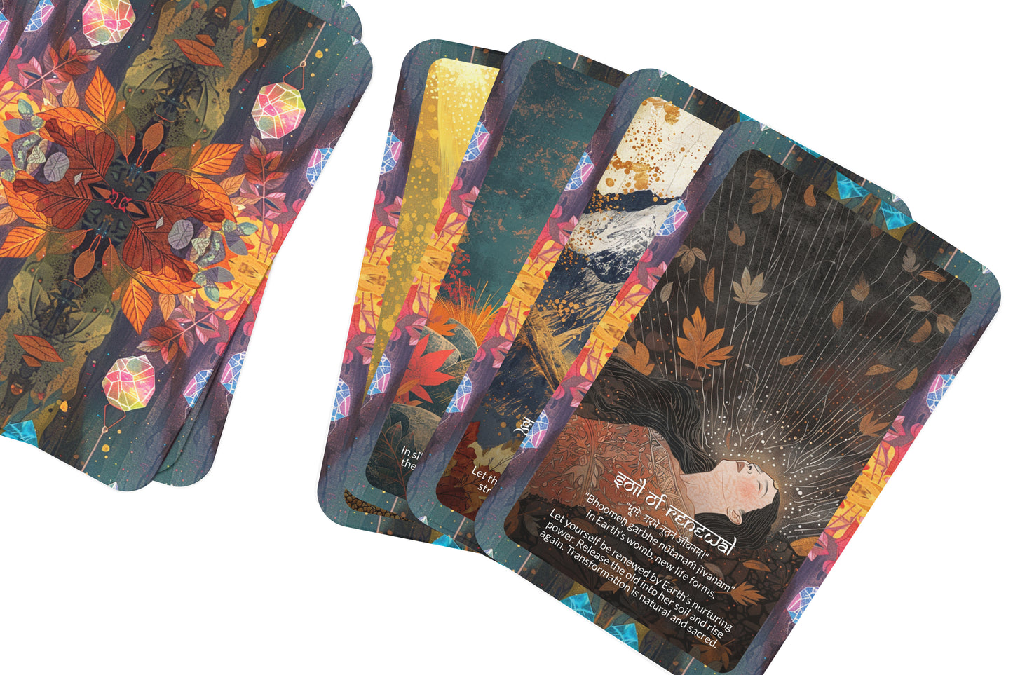 Earth Mantra – An Elemental Forces Oracle Deck – 22 Oracle Cards – Grounding in Gaia’s Embrace