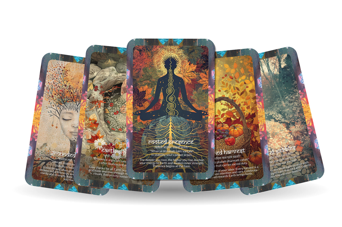 Earth Mantra – An Elemental Forces Oracle Deck – 22 Oracle Cards – Grounding in Gaia’s Embrace