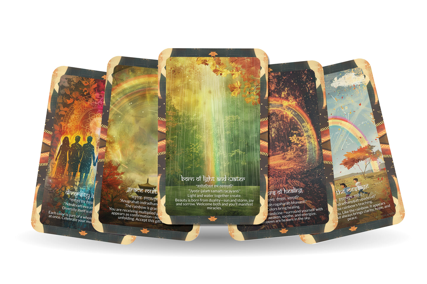 Rainbow Mantra – A Light Spectrum Oracle Deck – 22 Oracle Cards – Bridging the Chakras and Spirit