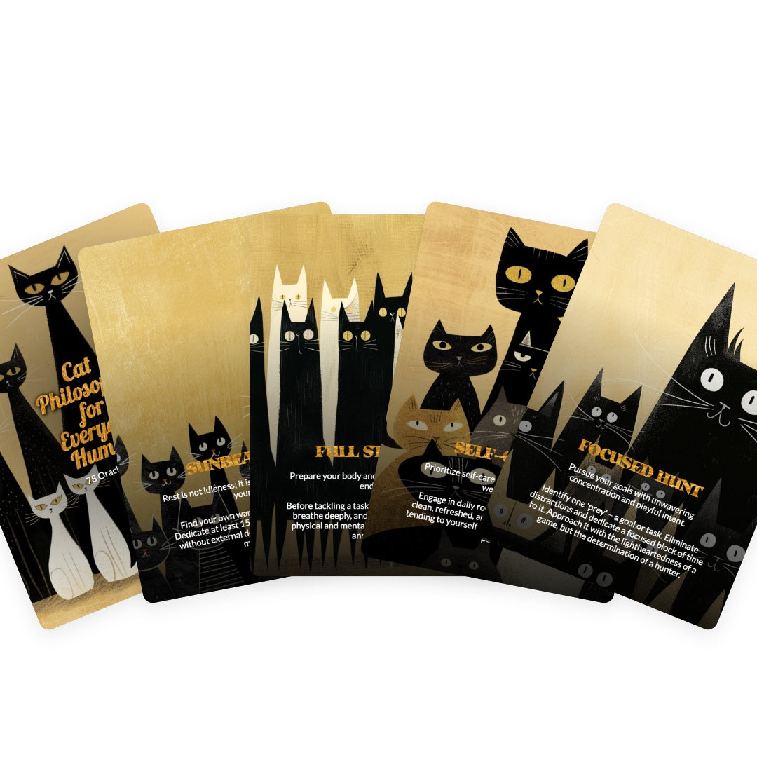 Cat Philosophy for Everyday Humans - 78 Oracle Cards