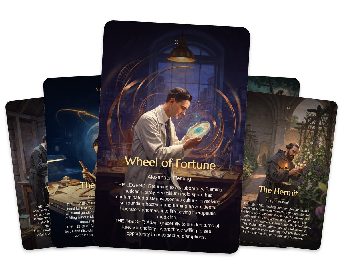 Science Legends Tarot — arrangement 3