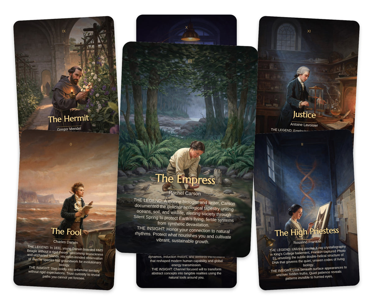 Science Legends Tarot — arrangement 4