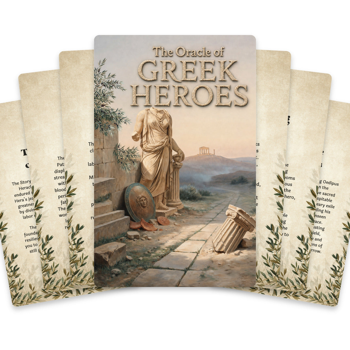 The Oracle of Greek Heroes – Ancient Greek Heroes Oracle Cards, 22-Card Mythology Deck — arrangement 1