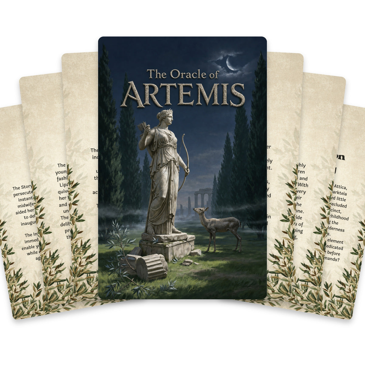 The Oracle of Artemis – Greek Goddess of the Hunt Oracle Cards, 22-Card Mythology Deck — arrangement 1