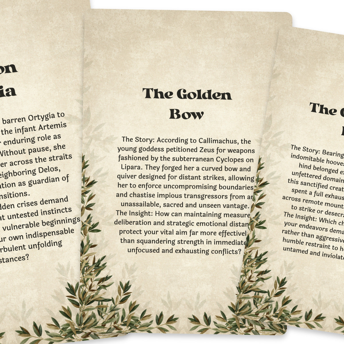 The Oracle of Artemis – Greek Goddess of the Hunt Oracle Cards, 22-Card Mythology Deck — arrangement 4