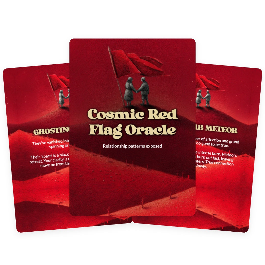 Cosmic Red Flag Oracle Deck - 78 Oracle Cards
