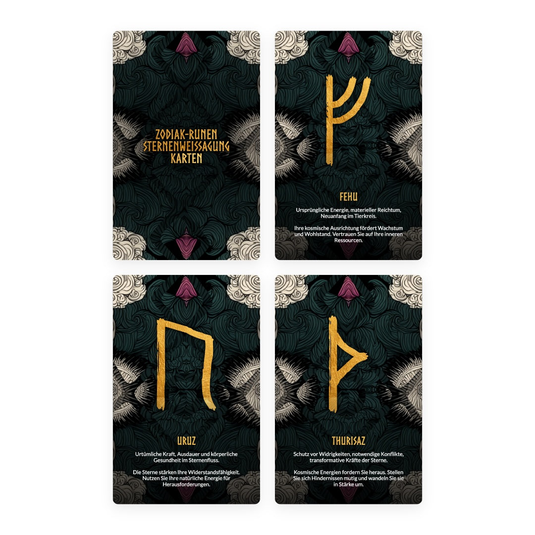 Zodiak-Runen: Sternenweissagung Karten