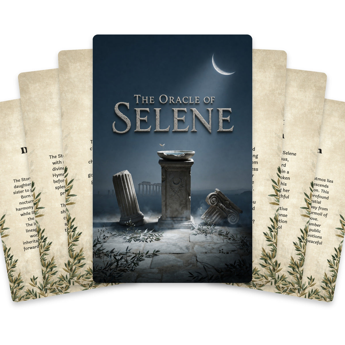 The Oracle of Selene – Greek Moon Goddess Oracle Cards, 22-Card Mythology Deck — arrangement 1