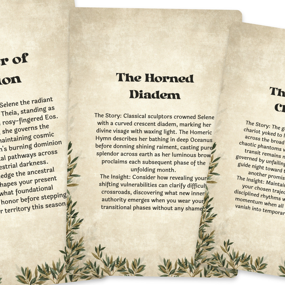 The Oracle of Selene – Greek Moon Goddess Oracle Cards, 22-Card Mythology Deck — arrangement 4