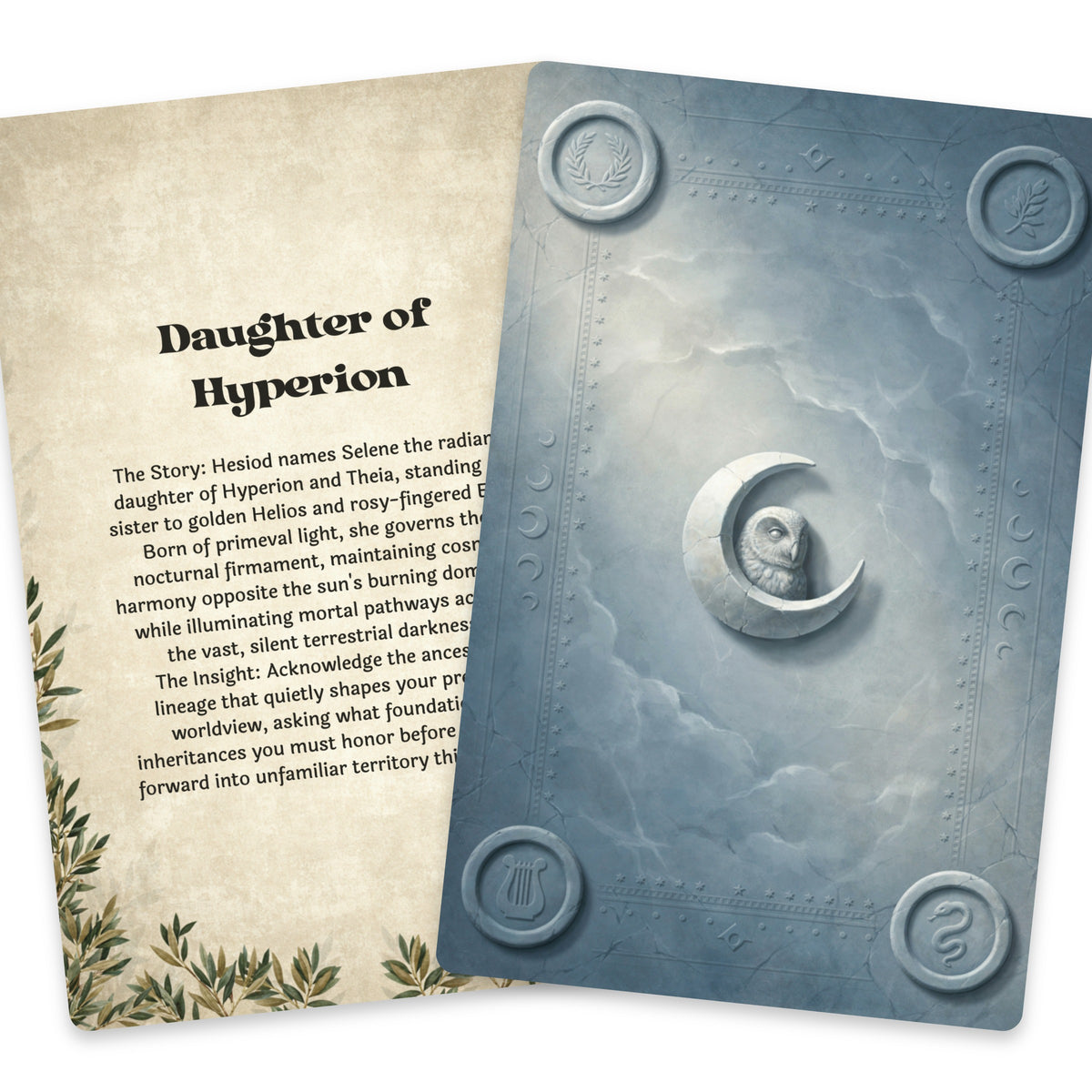 The Oracle of Selene – Greek Moon Goddess Oracle Cards, 22-Card Mythology Deck — arrangement 7
