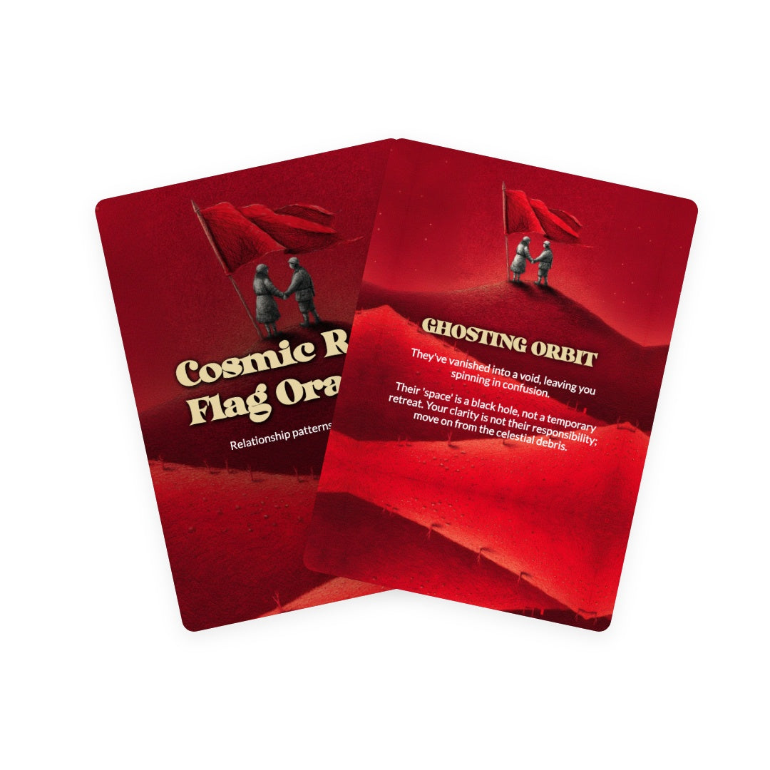 Cosmic Red Flag Oracle Deck - 78 Oracle Cards