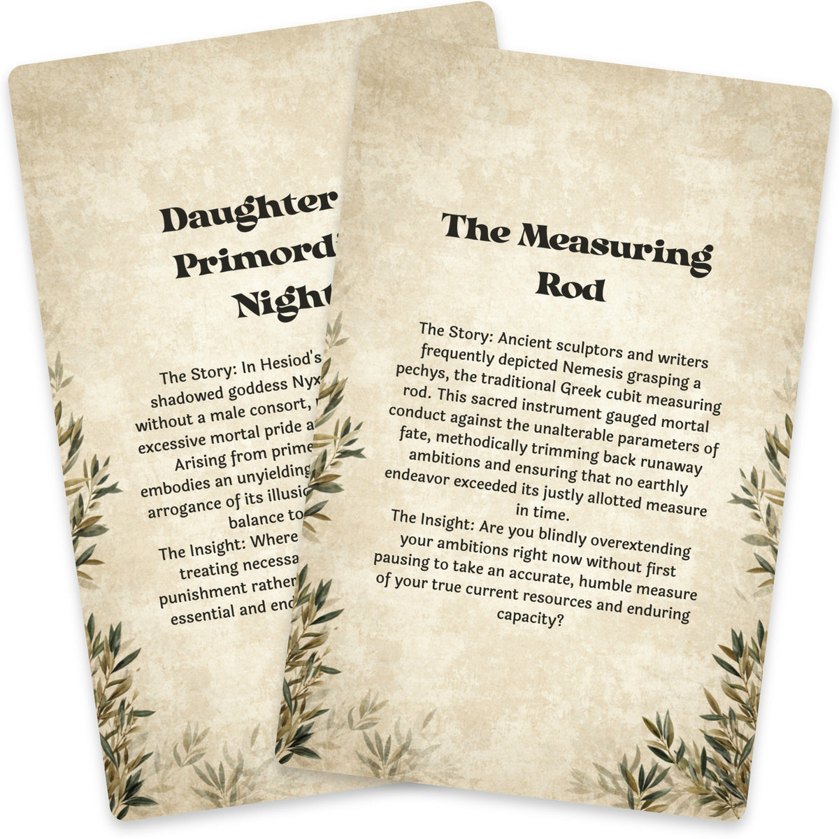 The Oracle of Nemesis – Greek Goddess of Retribution Oracle Cards, 22-Card Mythology Deck — arrangement 10