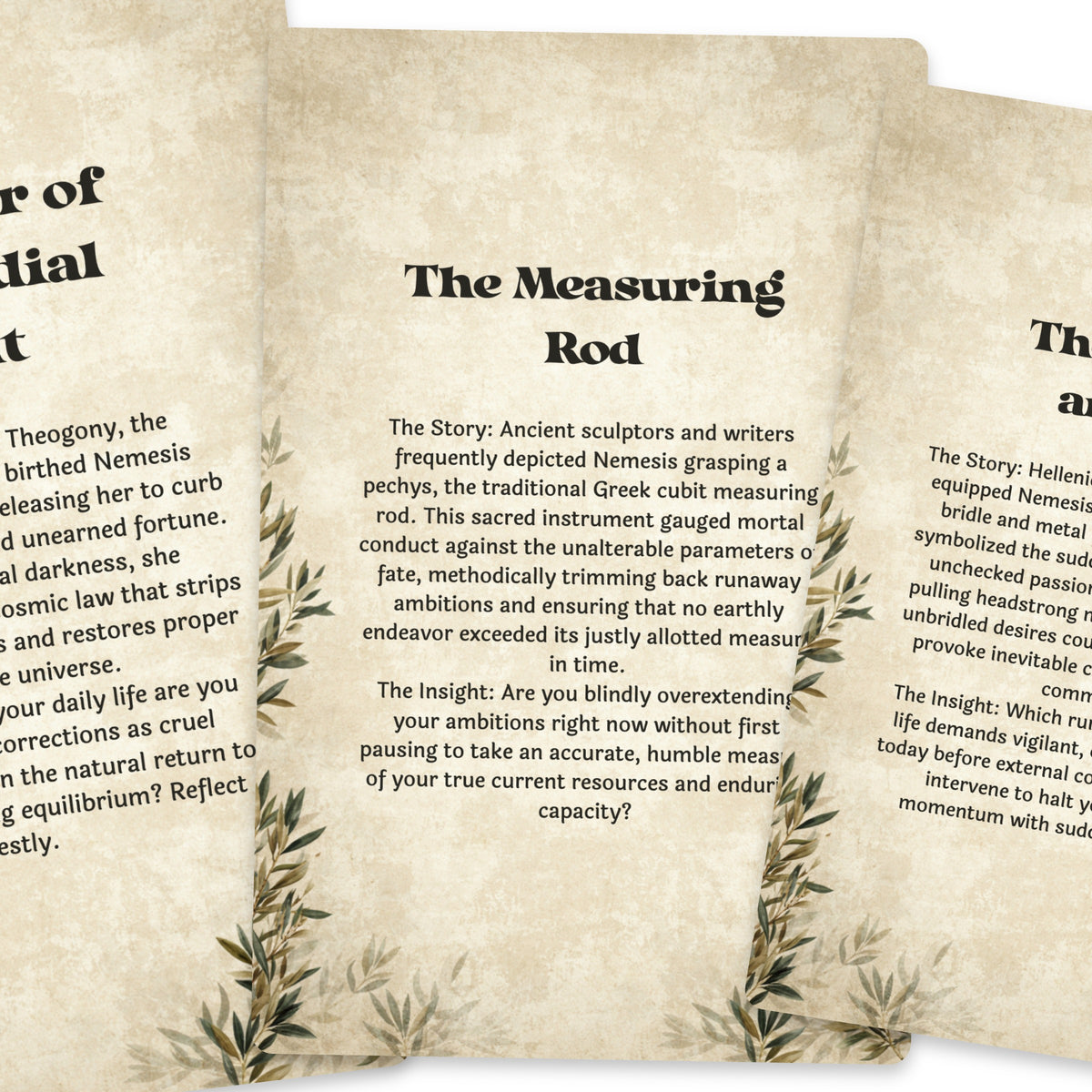 The Oracle of Nemesis – Greek Goddess of Retribution Oracle Cards, 22-Card Mythology Deck — arrangement 4
