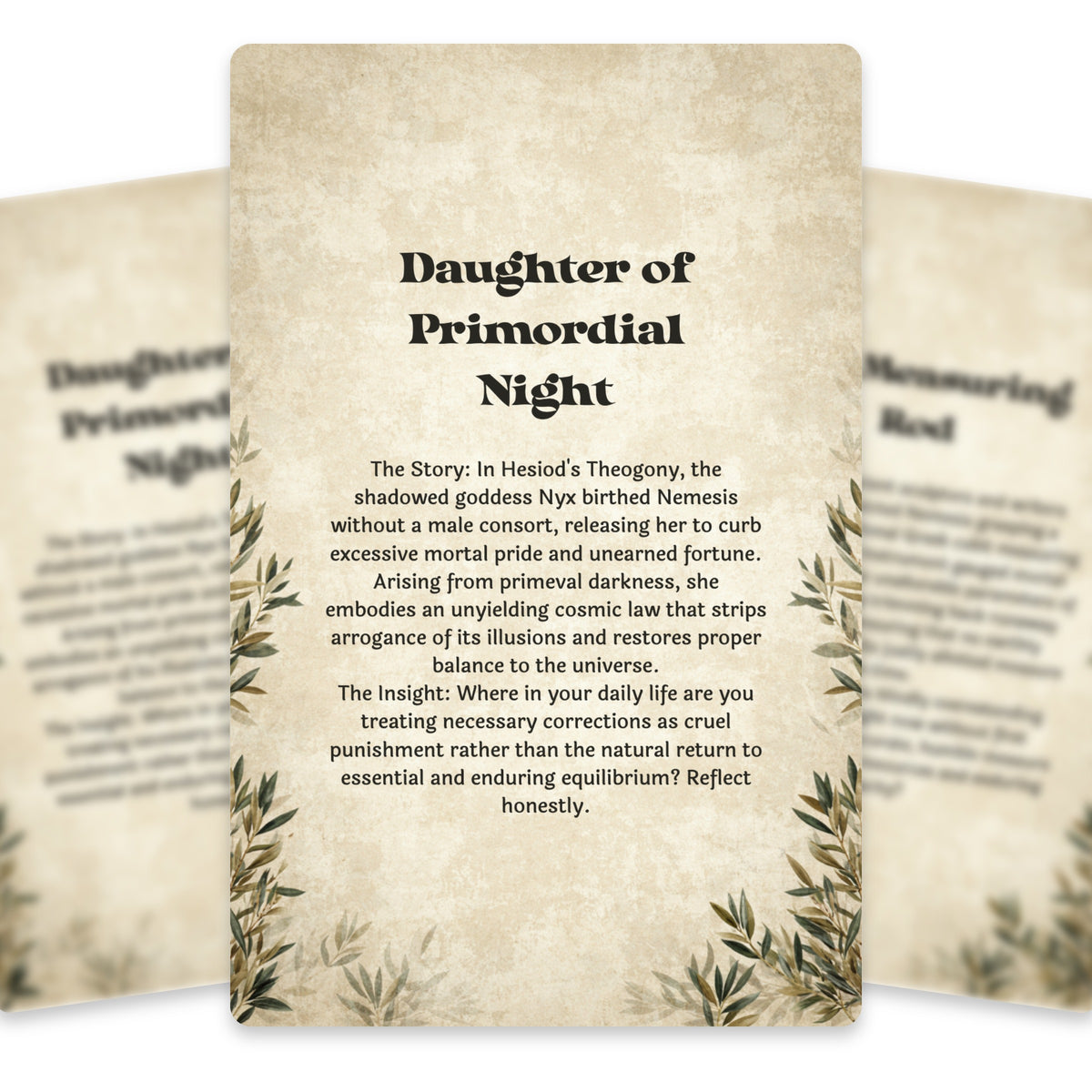The Oracle of Nemesis – Greek Goddess of Retribution Oracle Cards, 22-Card Mythology Deck — arrangement 5