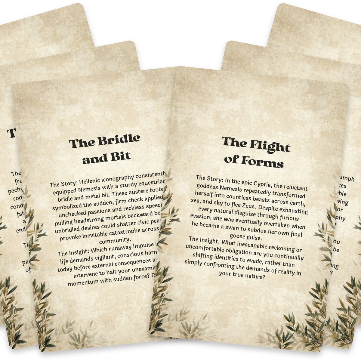 The Oracle of Nemesis – Greek Goddess of Retribution Oracle Cards, 22-Card Mythology Deck — arrangement 6