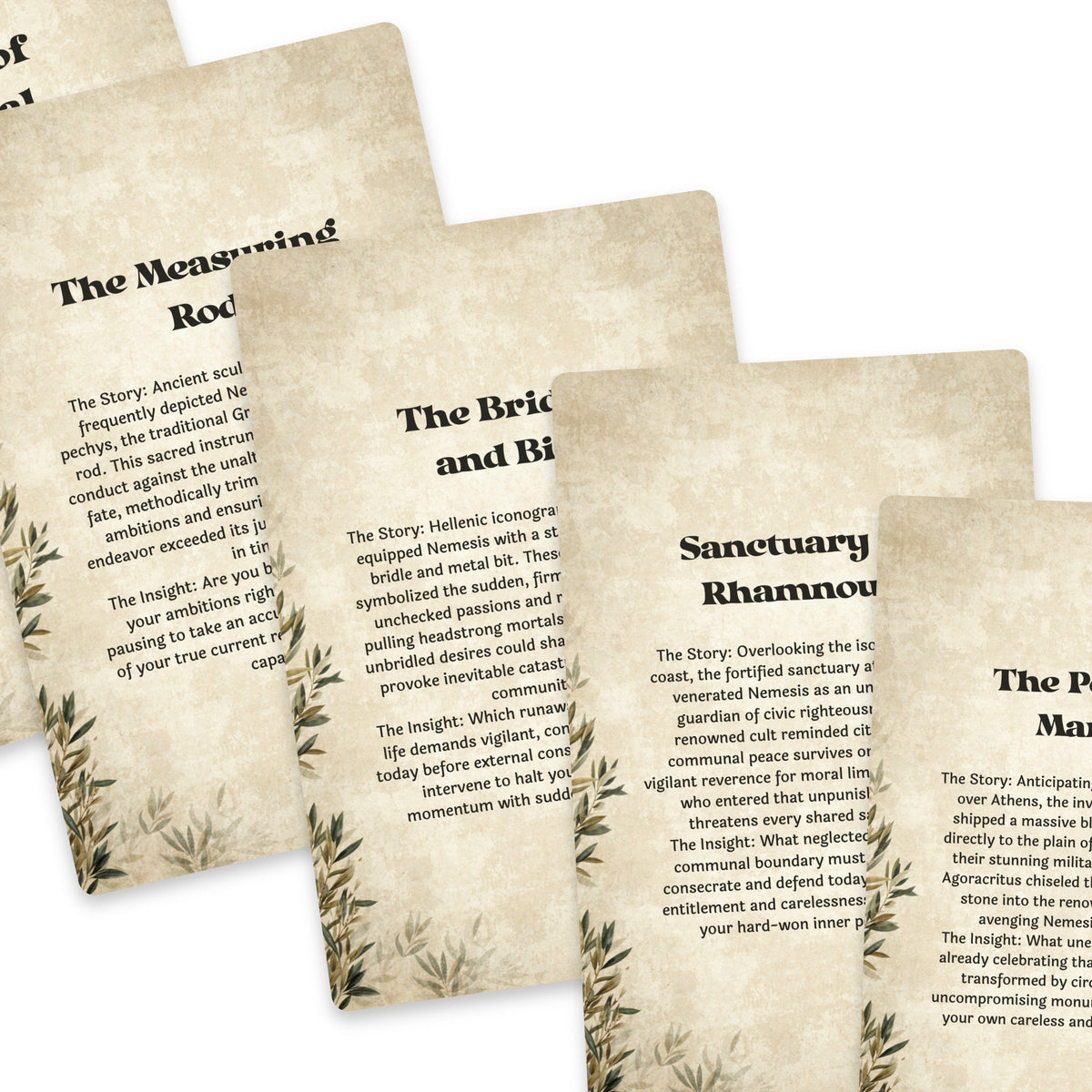 The Oracle of Nemesis – Greek Goddess of Retribution Oracle Cards, 22-Card Mythology Deck — arrangement 8