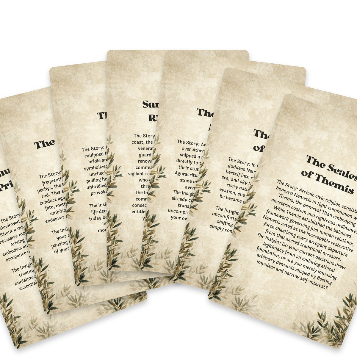 The Oracle of Nemesis – Greek Goddess of Retribution Oracle Cards, 22-Card Mythology Deck — arrangement 9