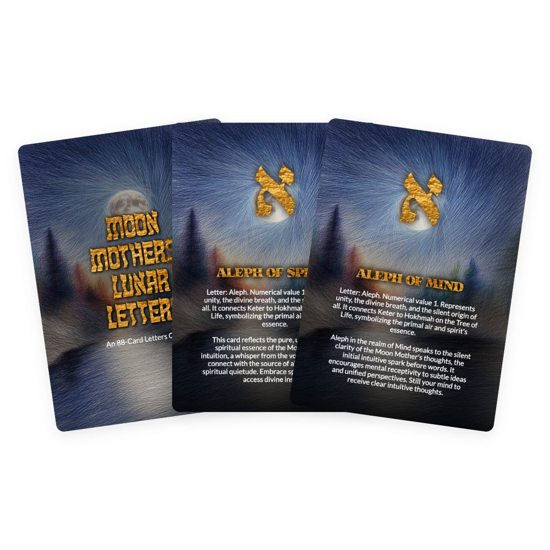 Moon Mothers' Lunar Letters - 88 Cards Deck