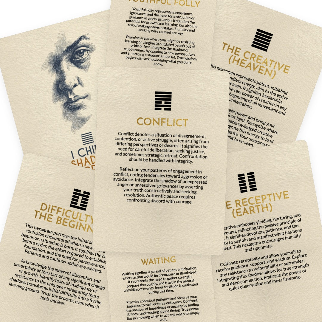 I Ching Shadow Integration Oracle - 78 Card Oracle Deck