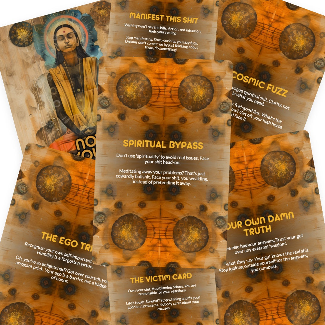 Not Your Fucking Guru Oracle - 22 Cards - No robes. No rules. Just truth