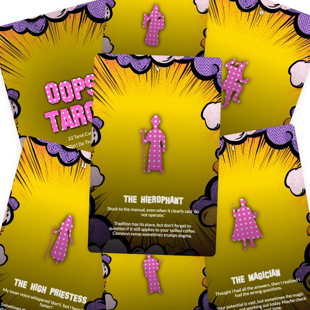 Oops Tarot - 22 Tarot Cards of “Why Did I Do That?” Moments