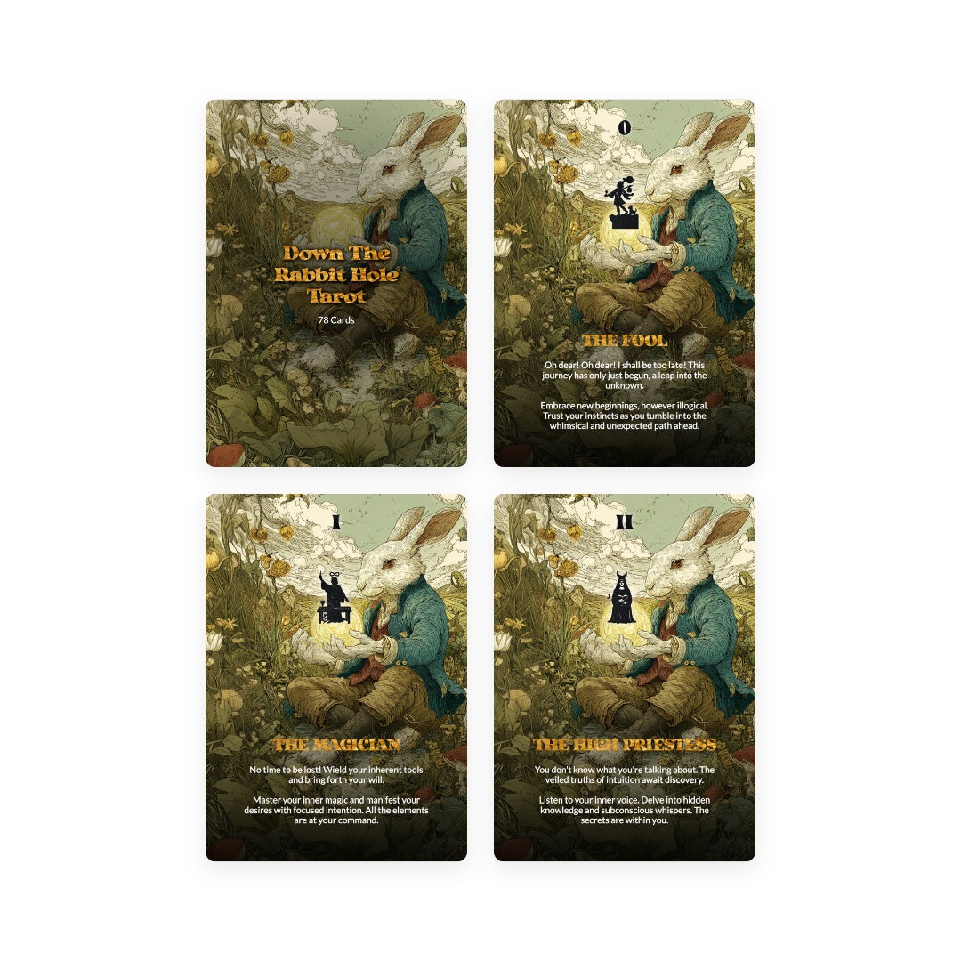 Down The Rabbit Hole Tarot - 78 Cards