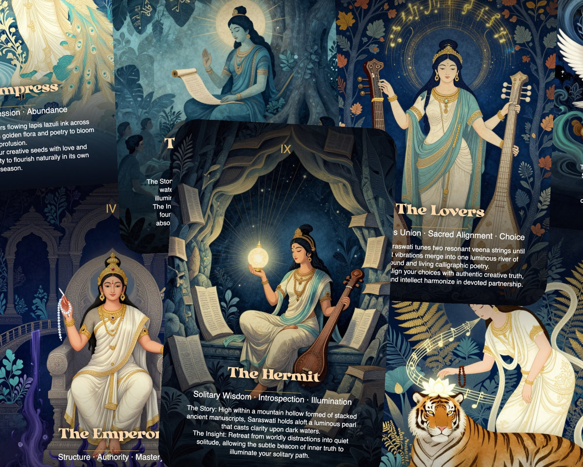 Saraswati The River of Wisdom Tarot — arrangement 6