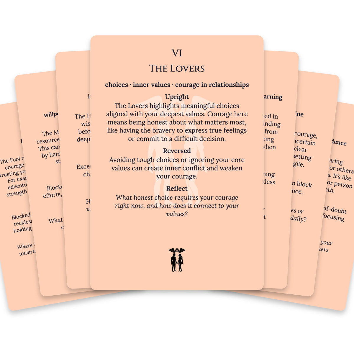 The Tarot of Courage — For Beginners — arrangement 2